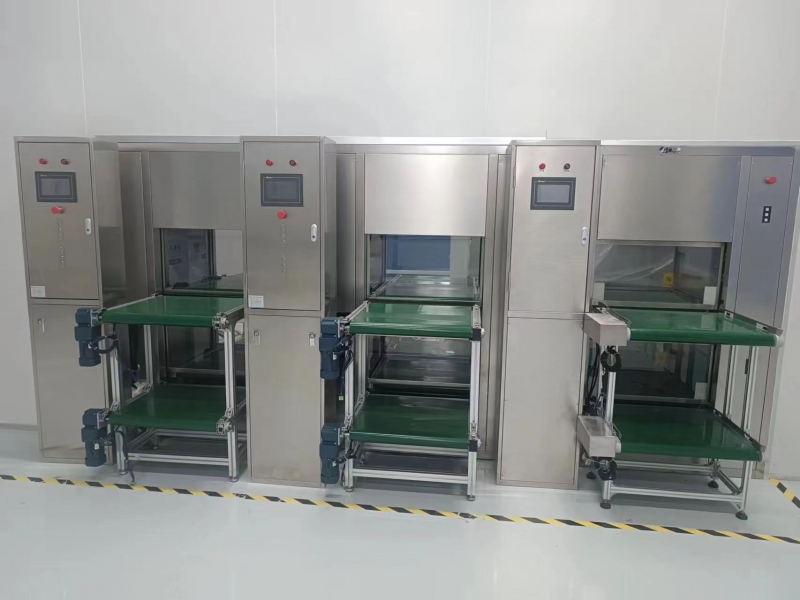 升降门输送线吹淋传递箱